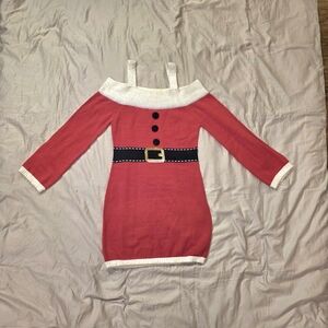 Xhilaration Santa Claus Cold Shoulder Christmas Sweater - Size Medium.